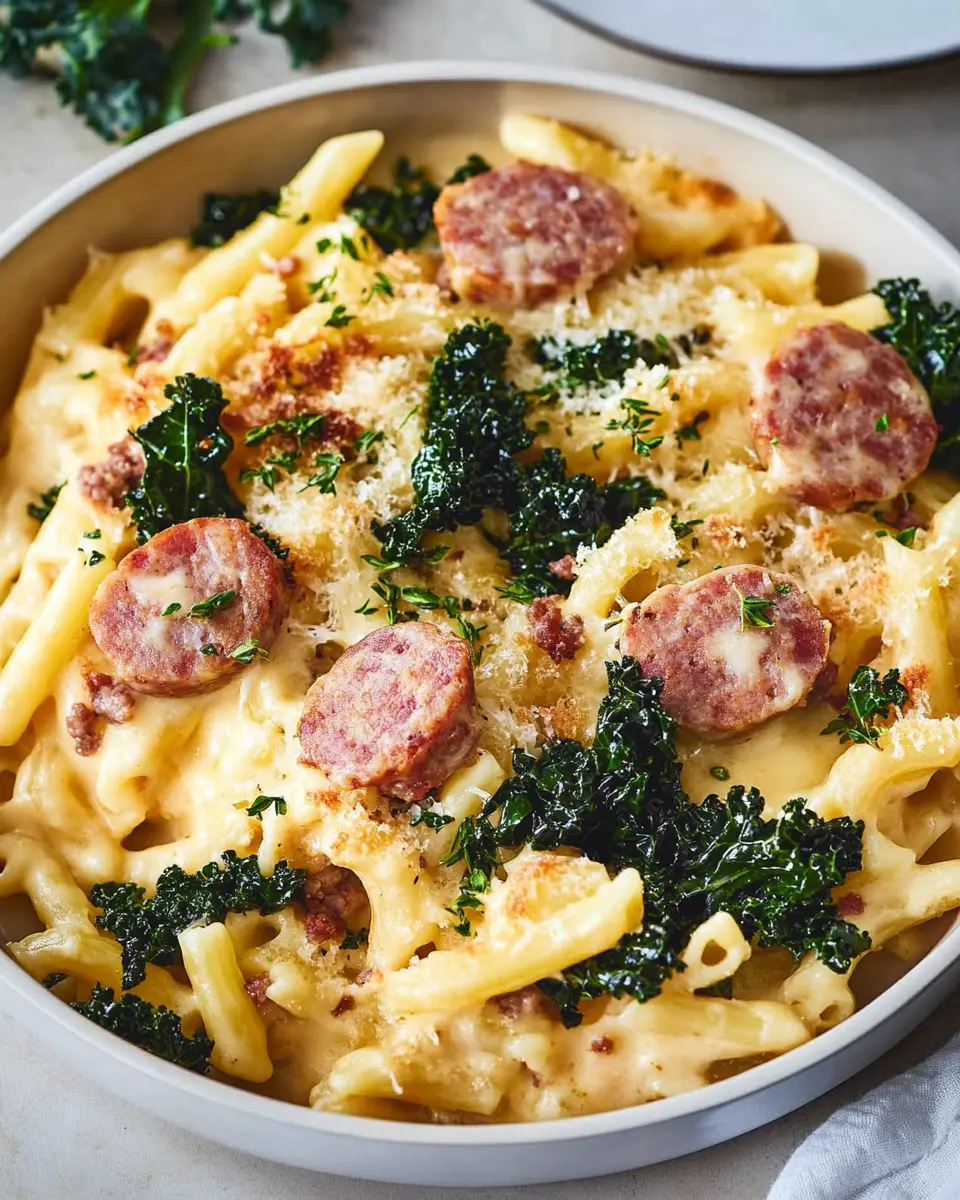 Mac and Cheese mit Grünkohl und Salsiccia: Best Cozy Dish Ever