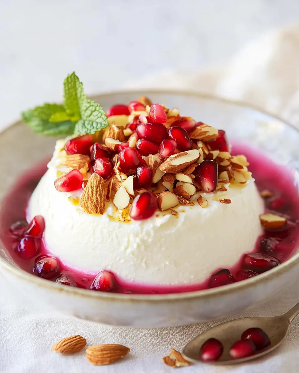 Ricotta mit Granatapfel und Mandeln First Image First Image