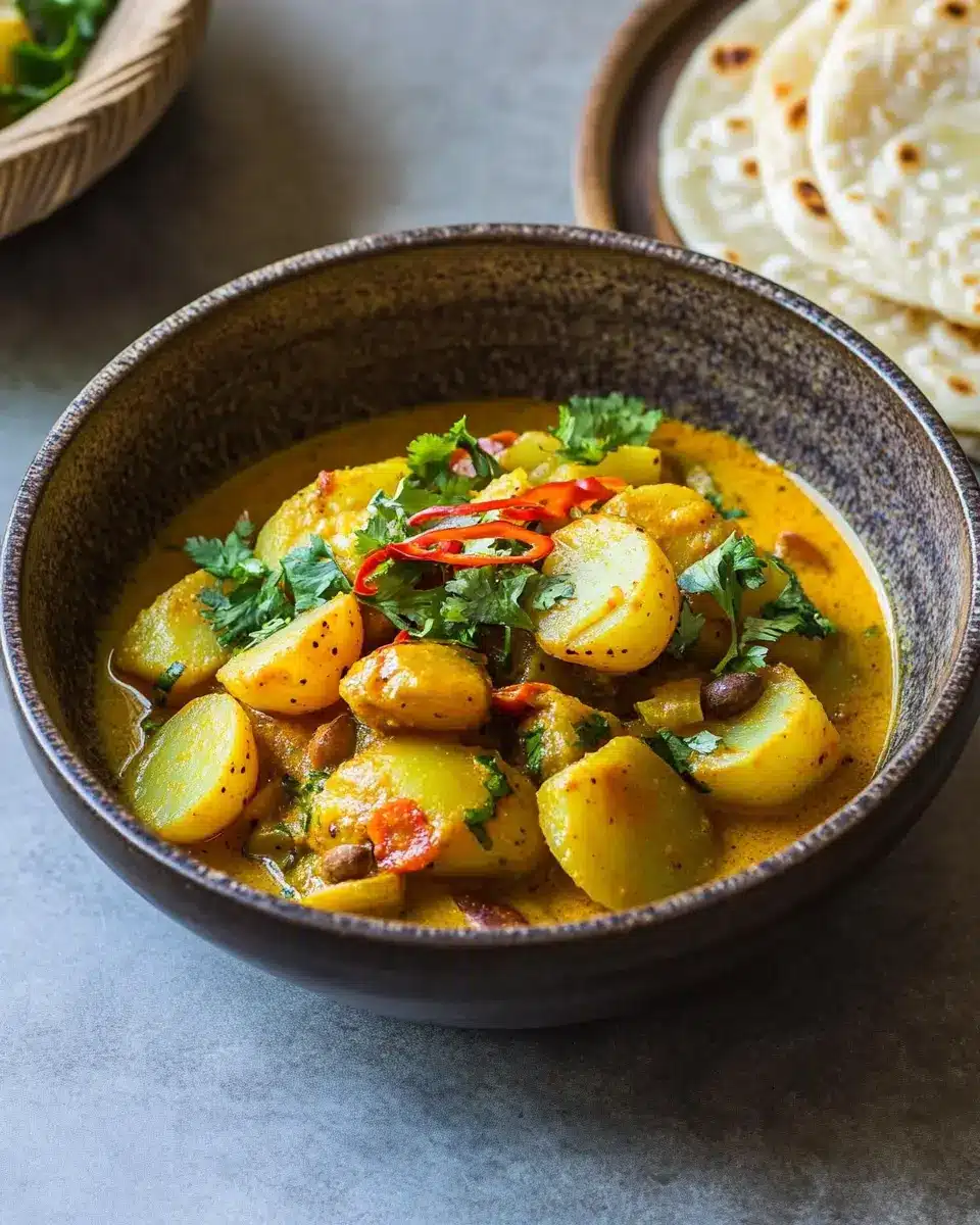Buntes Kartoffel-Curry mit Kartoffel-Chapati: A Cozy Delight