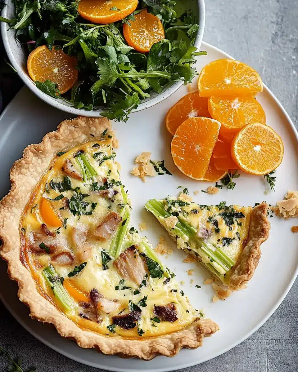Sellerie-Quiche mit Clementinensalat: A Refreshingly Indulgent Delight