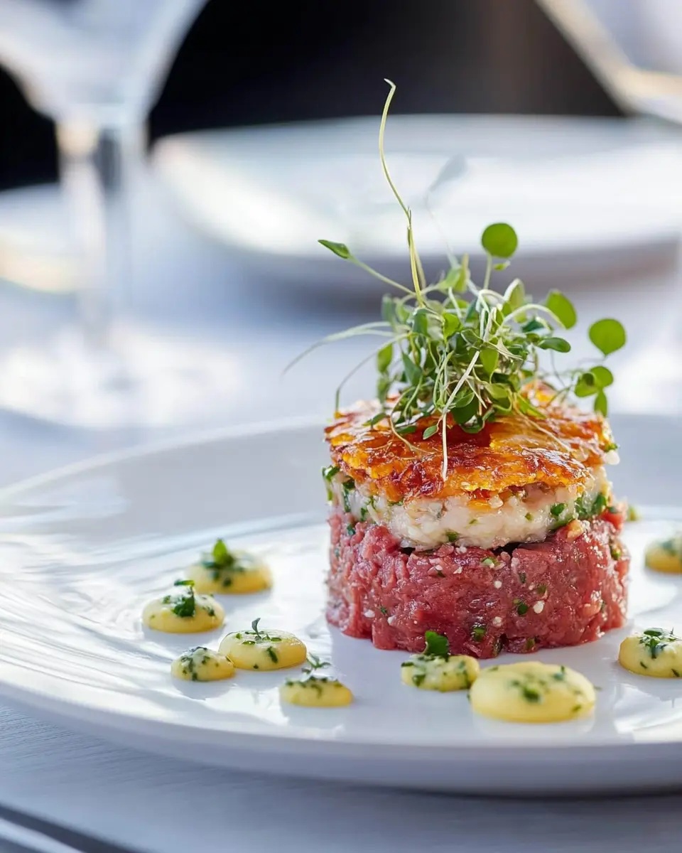 Rinderfilet-Tatar mit Parmesan-Brûlée: A Romantic Delight