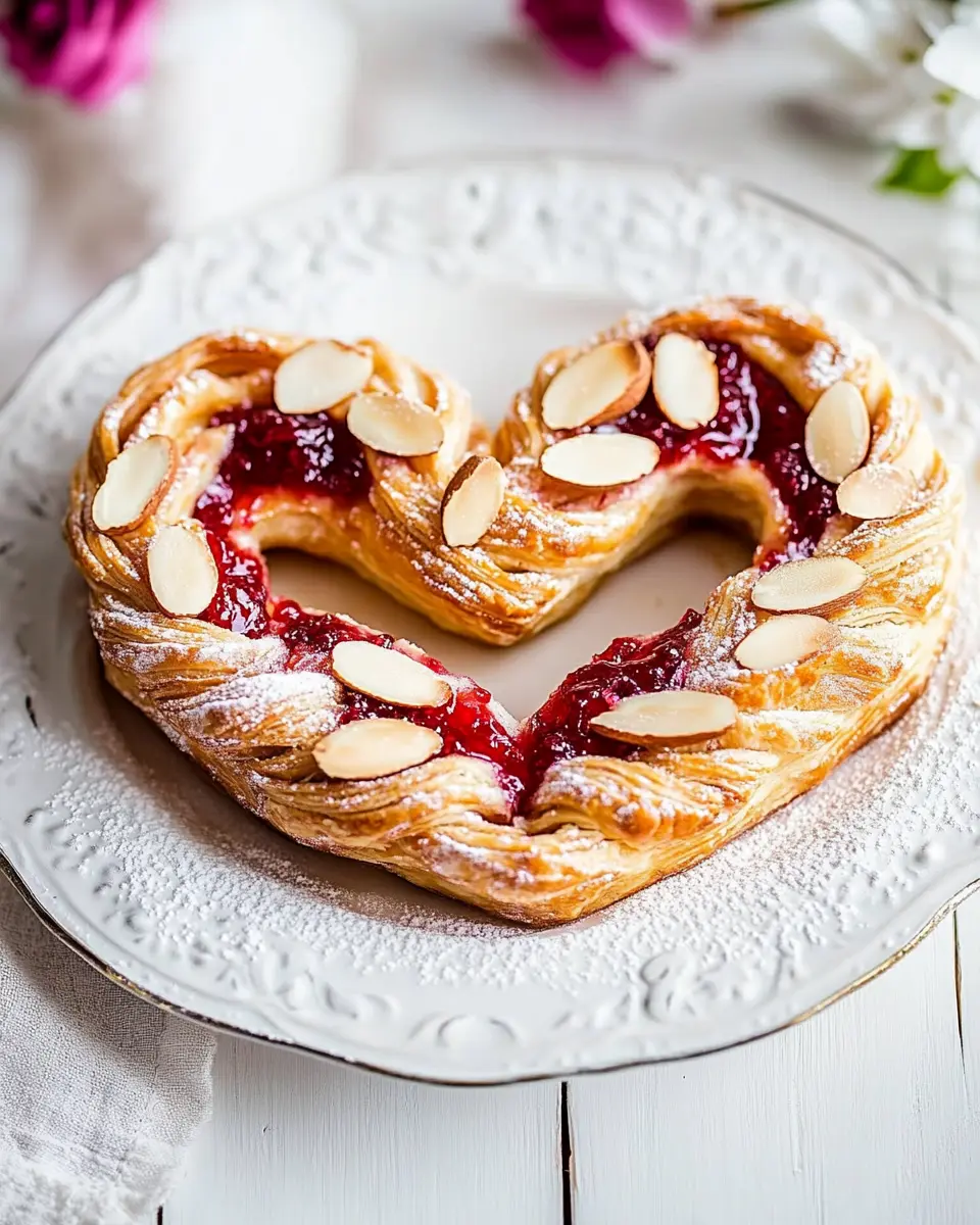 Blätterteigherz mit Marmelade & Mandeln: Easy Indulgence at Home