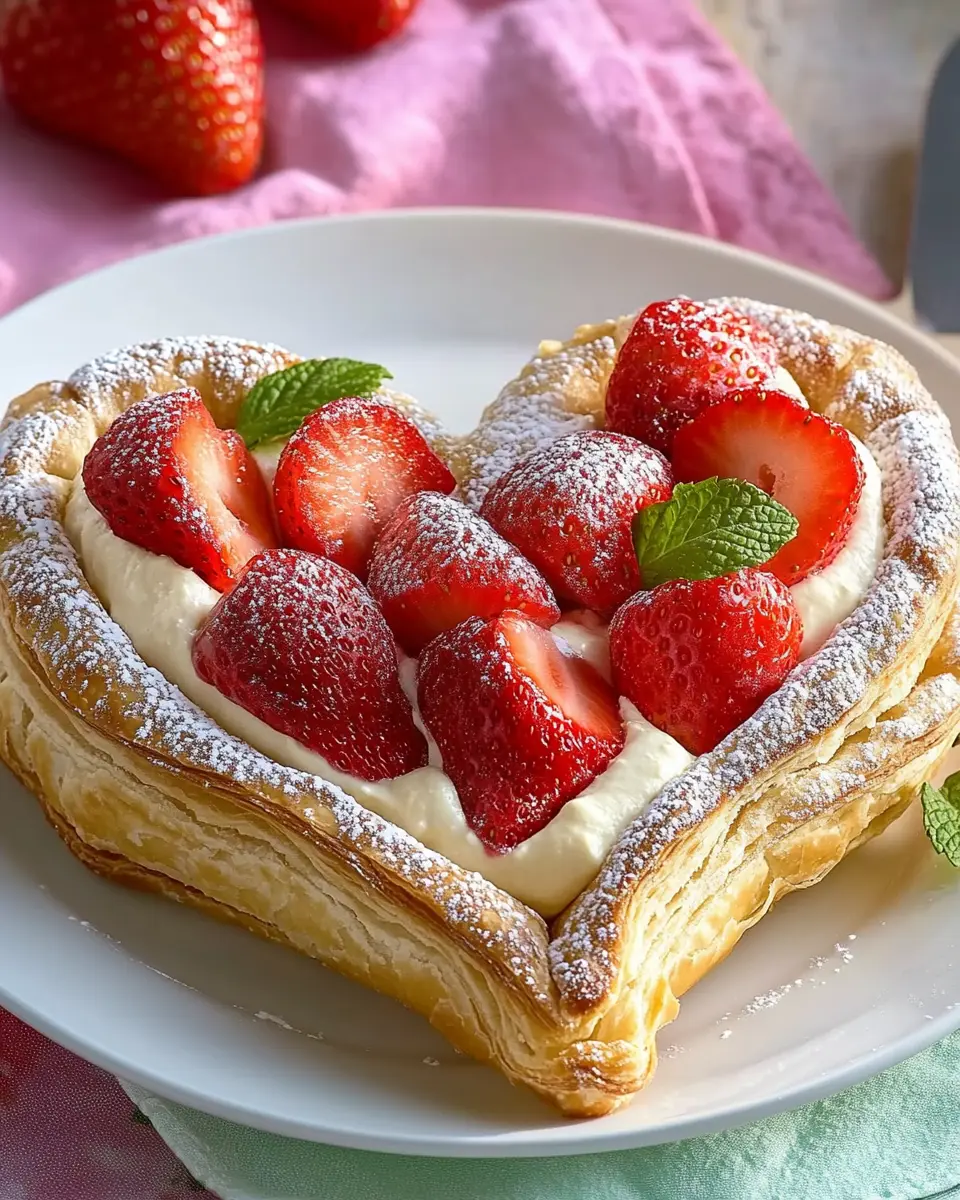 Blätterteig-Herz mit Mascarpone und Erdbeeren: Irresistibly Sweet!