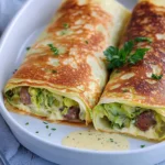 Wirsing-Crespelle mit Lyoner Wurst First Image First Image