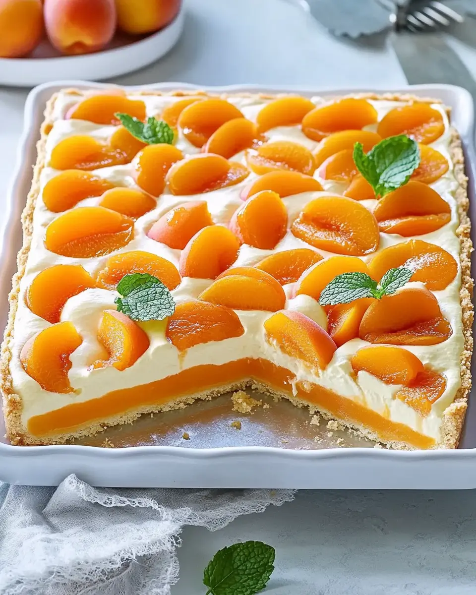Schmandkuchen mit Aprikosen: Indulge in Creamy Bliss