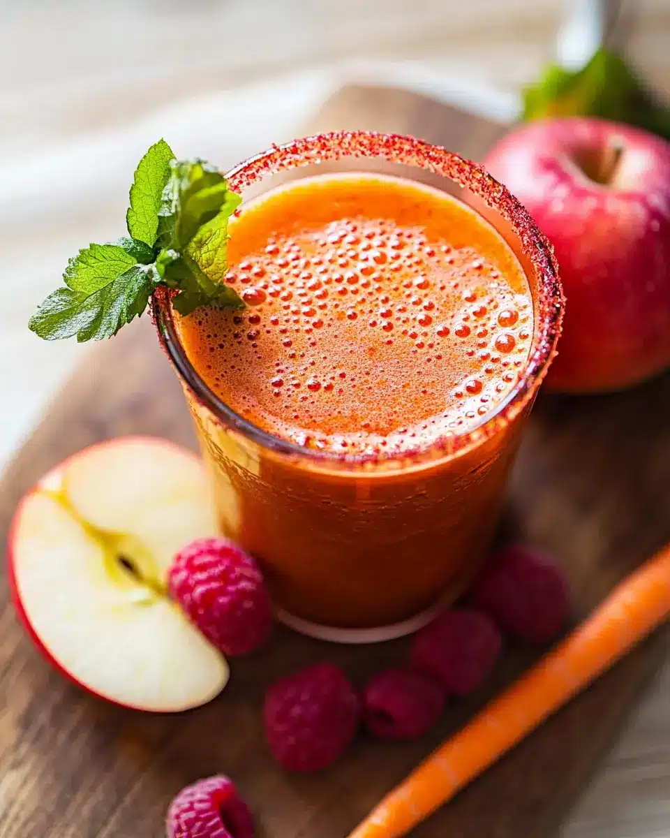 Karotten-Apfel-Himbeer-Saft: Enjoy a Juicy Guilt-Free Boost