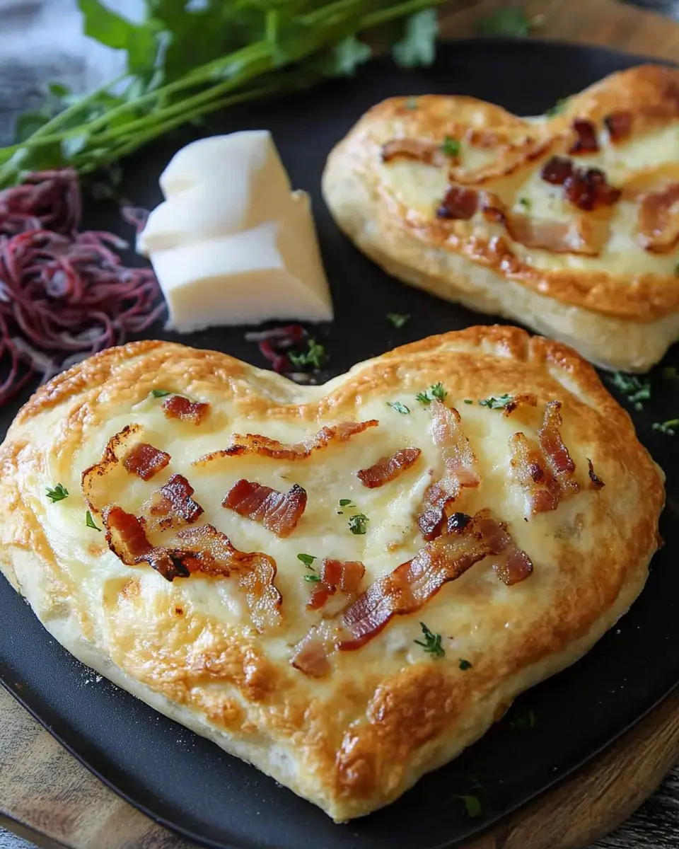 Flammkuchen-Herzen aus der Heißluftfritteuse: Easy & Irresistible!