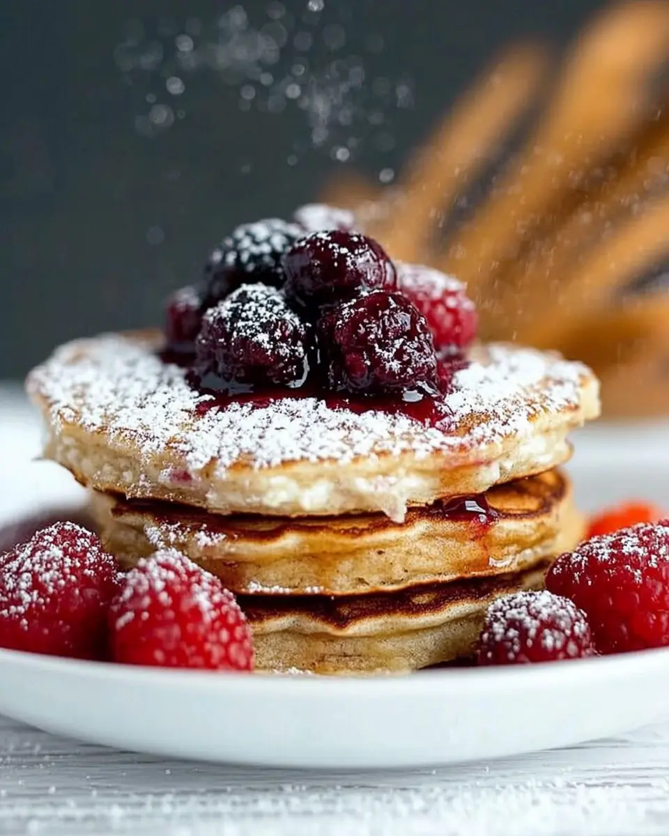 Gesunde Pancakes mit Hüttenkäse und roter Grütze: Gesund und Lecker!