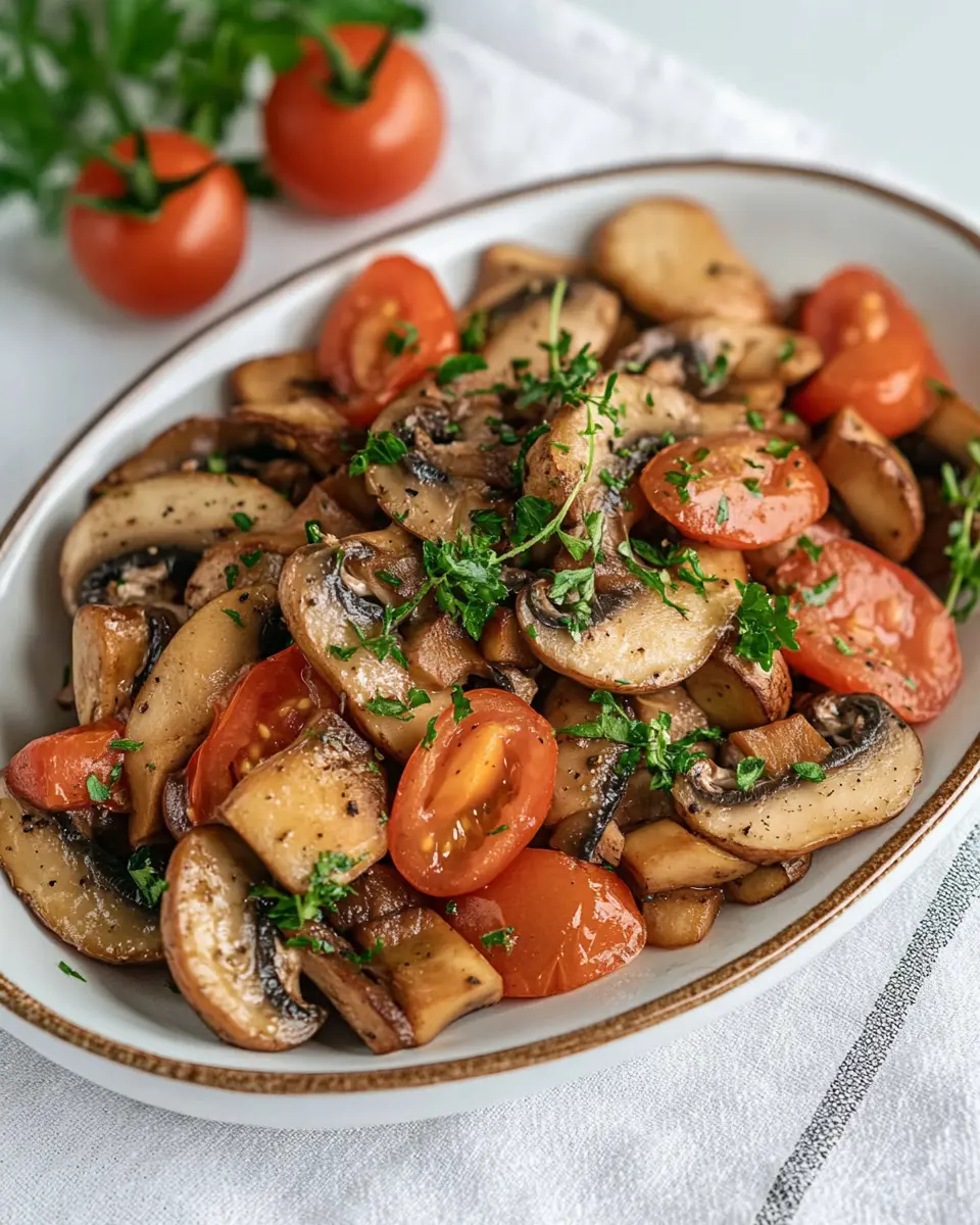 Italienischer Pilzteller mit Tomaten: Comfort Food Bliss