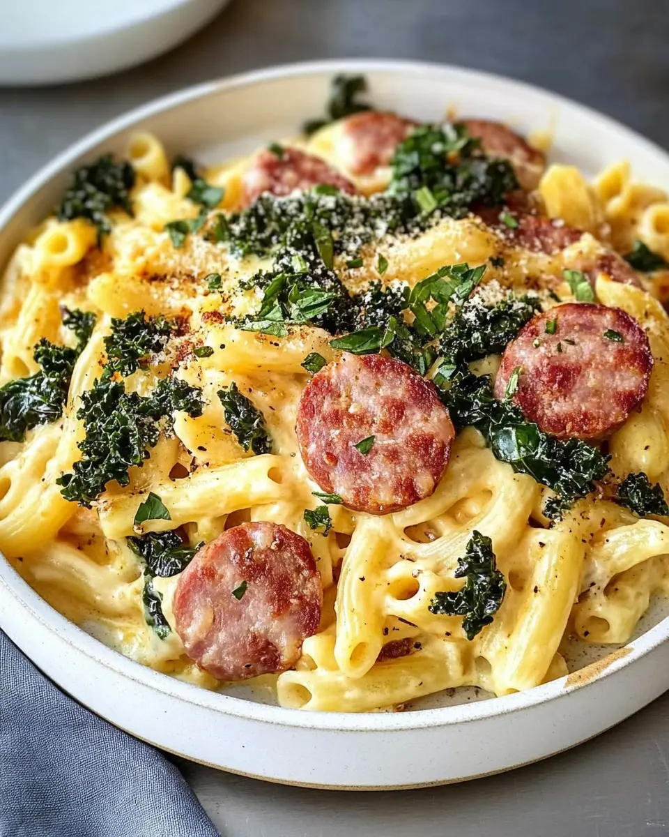 Mac and Cheese mit Grünkohl und Salsiccia: Best Cozy Dish Ever
