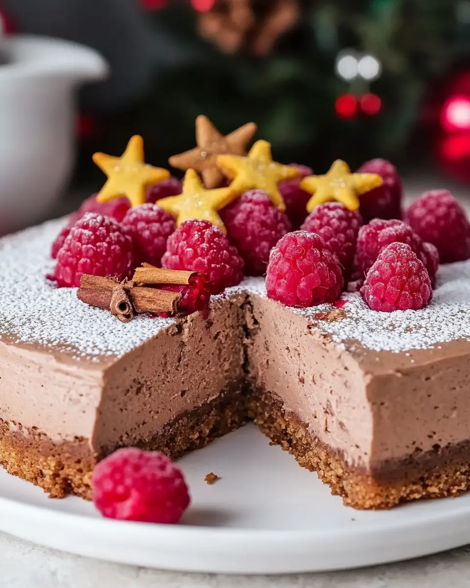 Zimtstern-Schokomousse-Torte für Weihnachten First Image First Image
