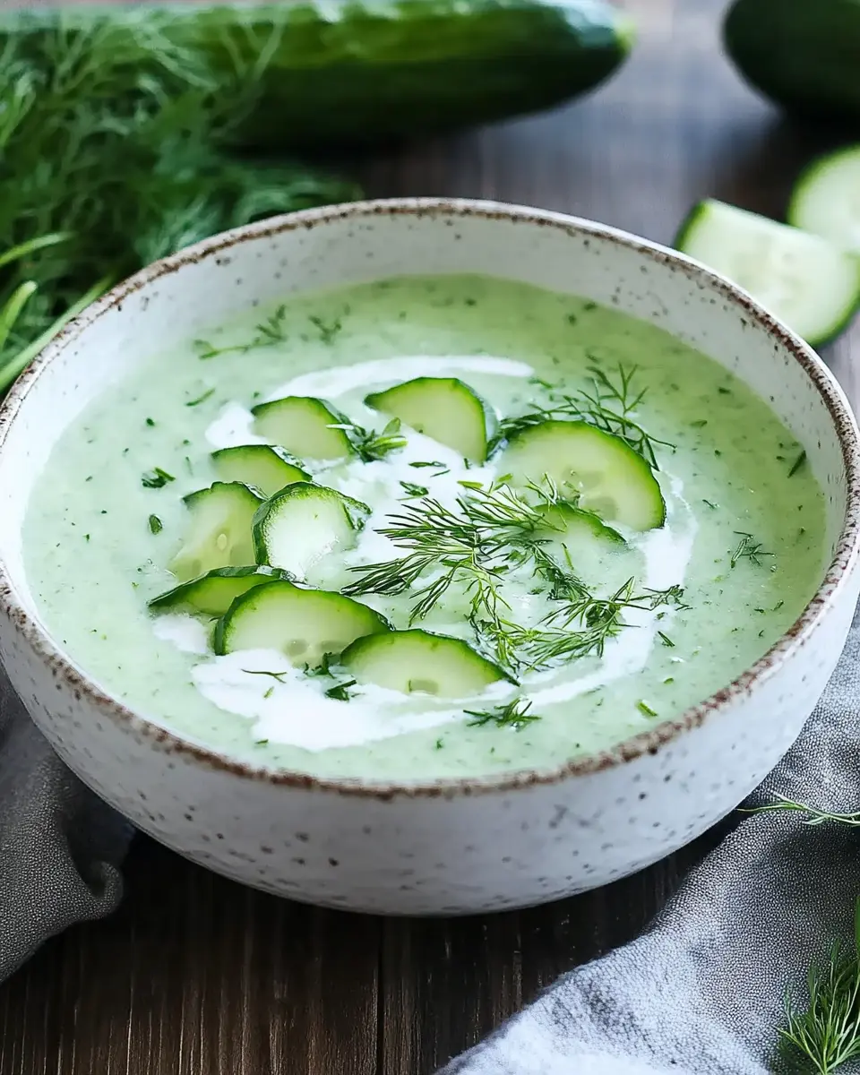 Omas kalte Gurkensuppe
