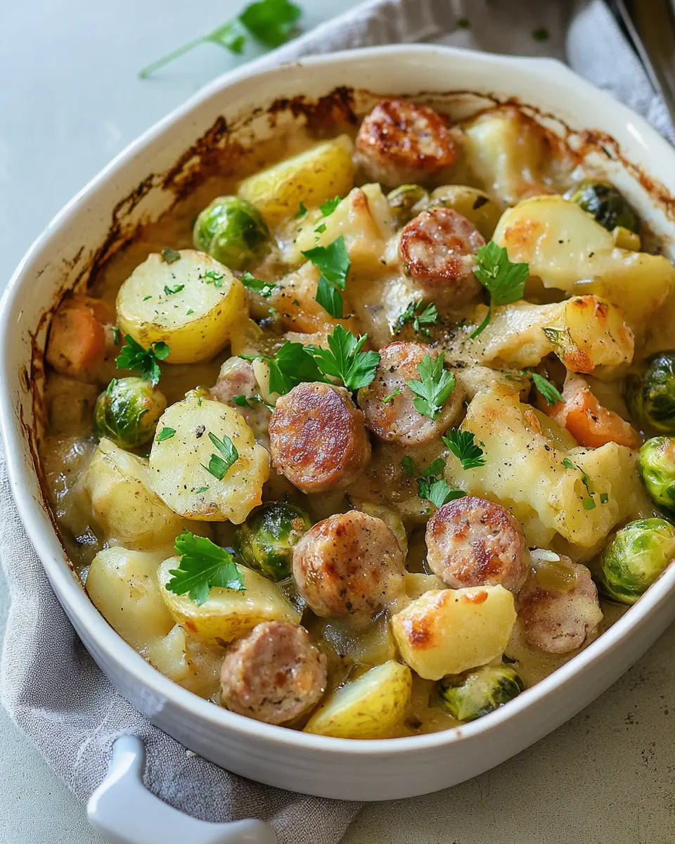Kartoffel Rosenkohl Bratwurst Topf: Cozy Comfort Food Bliss