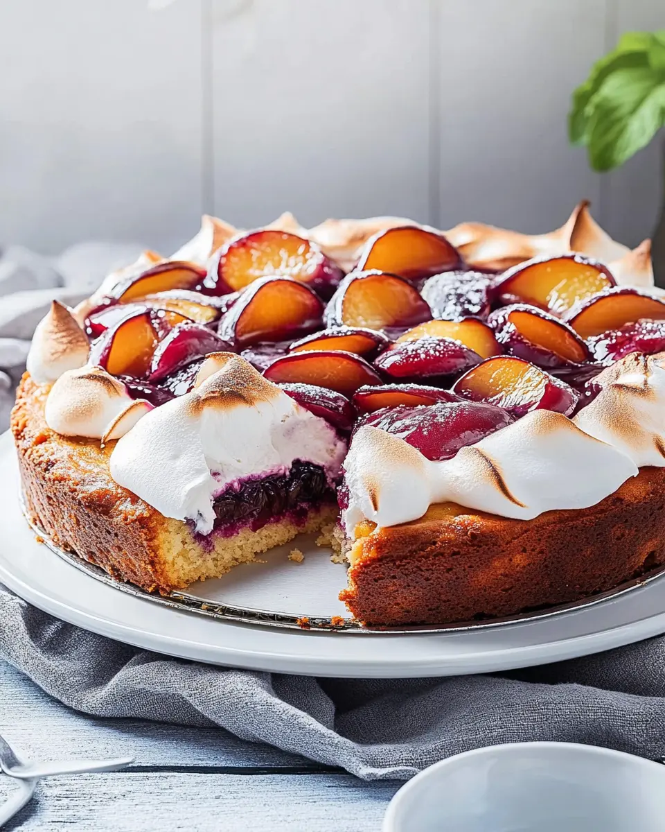 Pflaumenkuchen mit Baiser First Image First Image