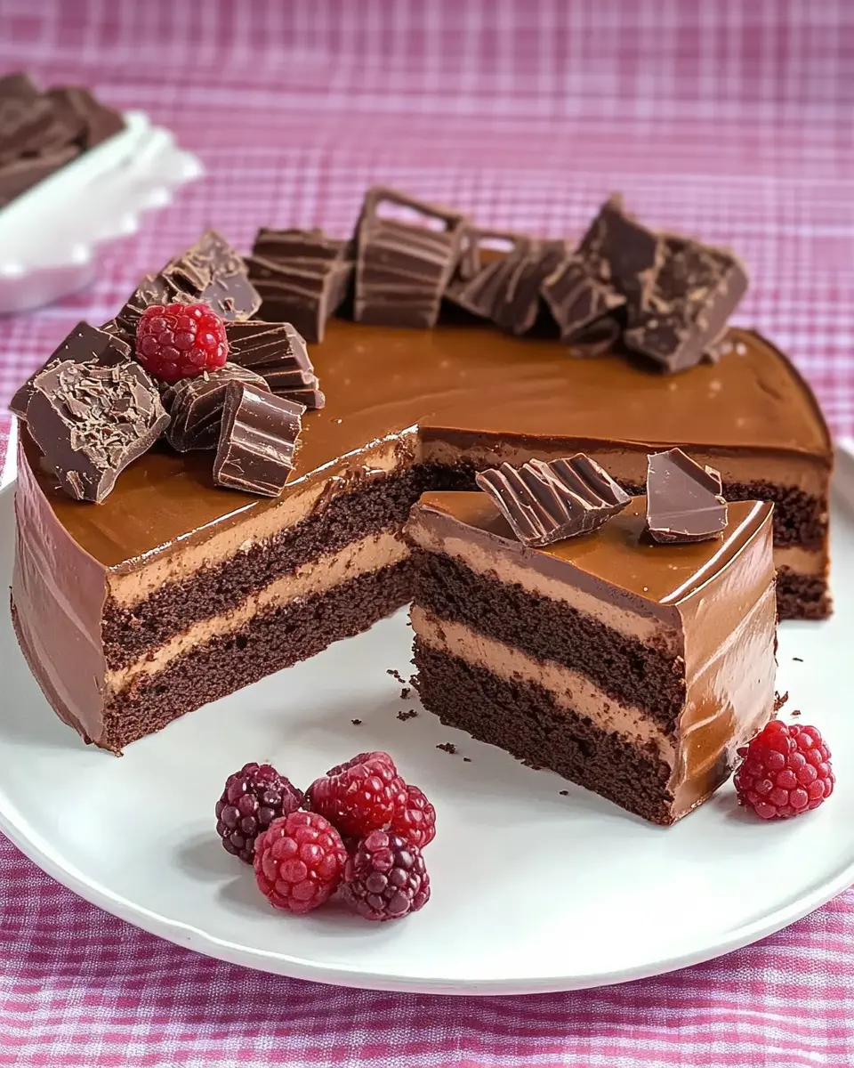 Schokoladiger Blechkuchen mit Kakaocreme-Füllung Bliss
