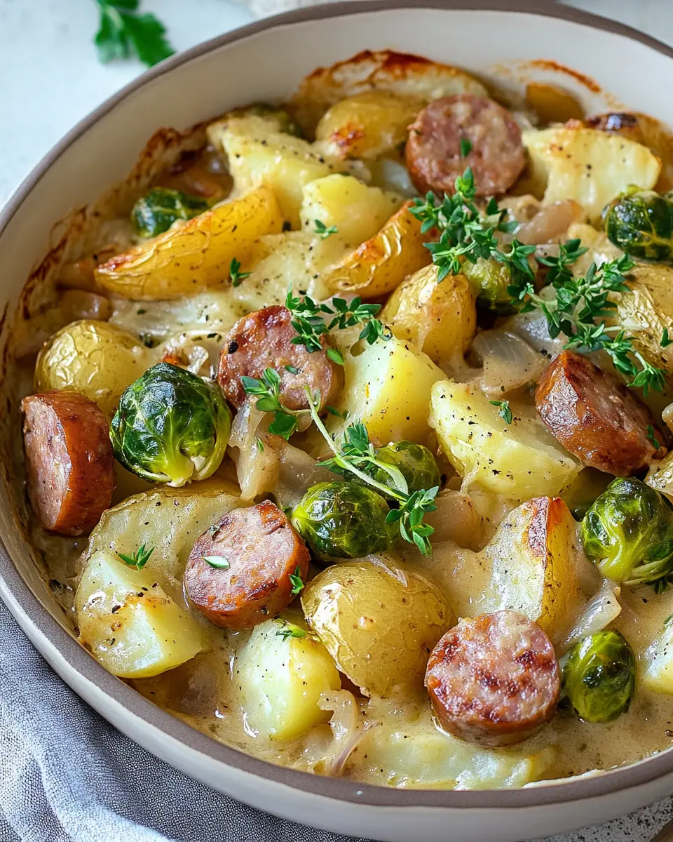 Kartoffel Rosenkohl Bratwurst Topf: Cozy Comfort Food Bliss
