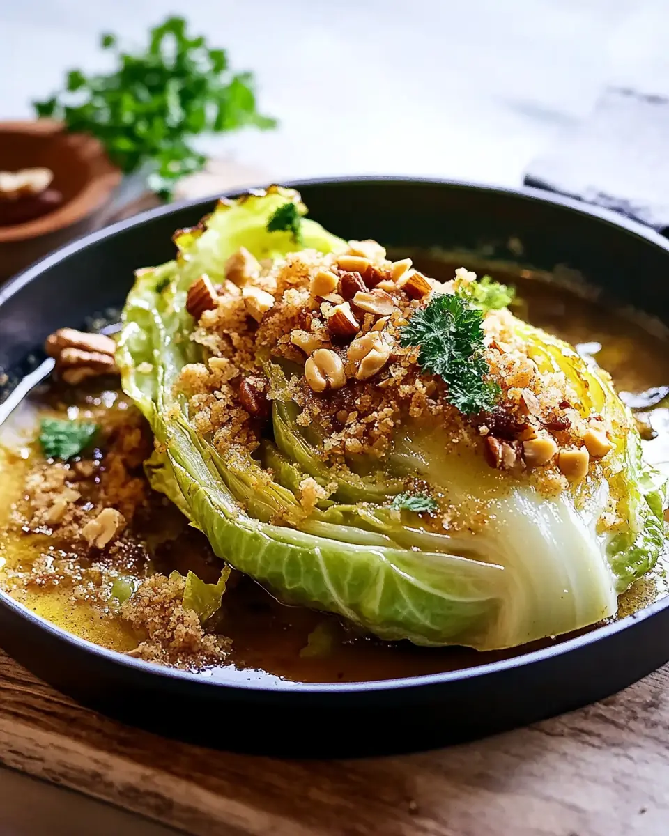 Geschmorter Wirsing unter Nussbröseln: Comfort Food Bliss