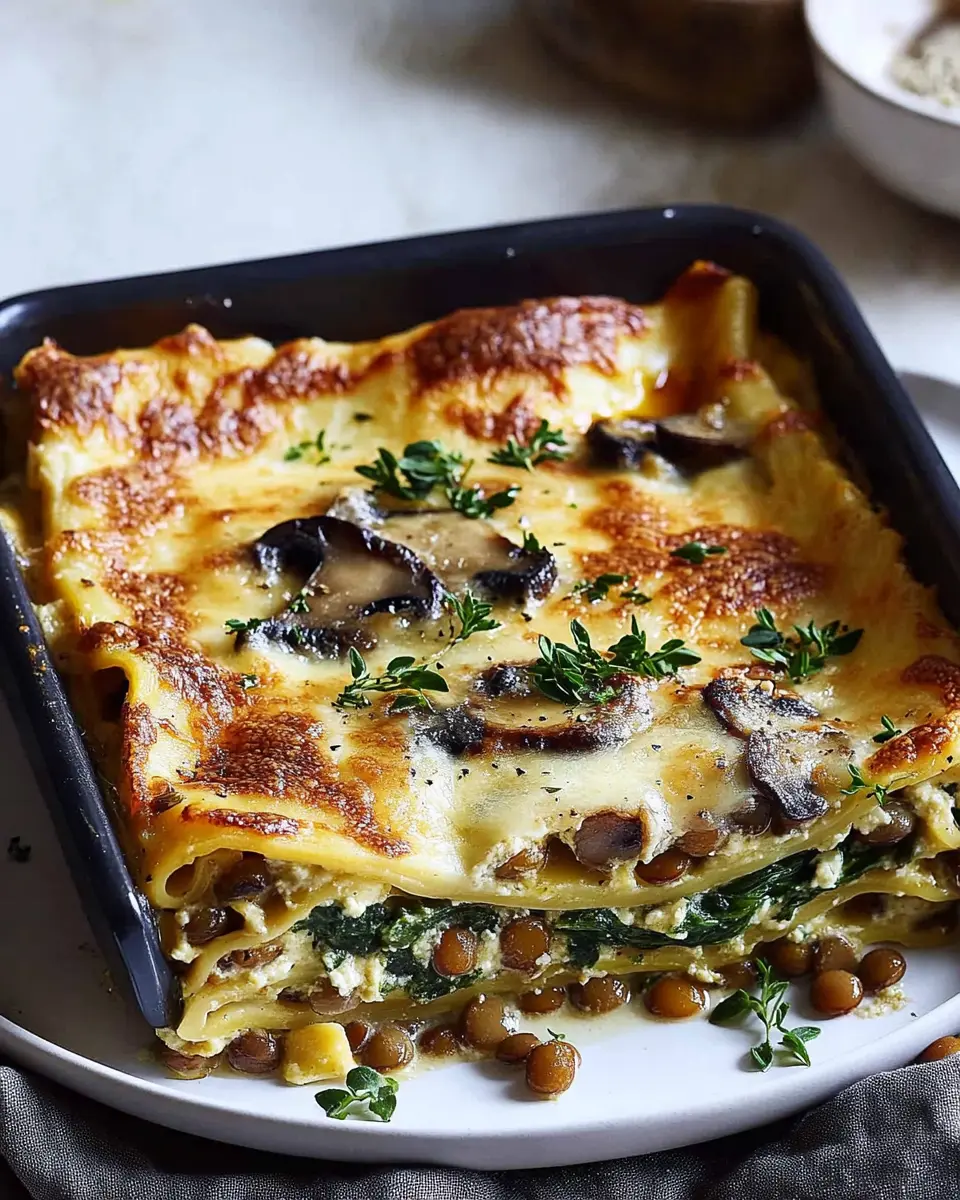 Lasagne mit Linsen und Pilzen: Irresistibly Hearty Delight