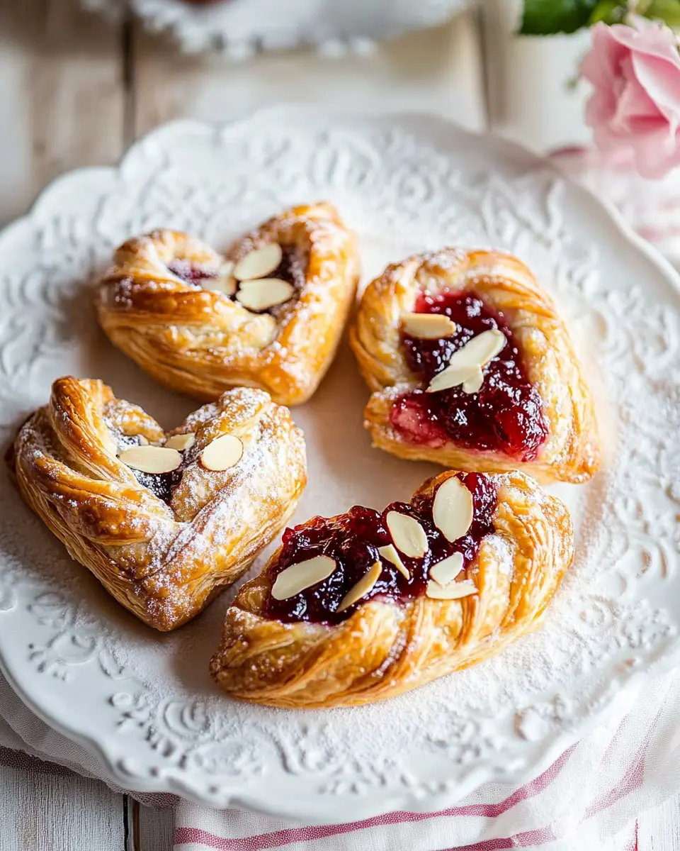 Blätterteigherz mit Marmelade & Mandeln: Easy Indulgence at Home
