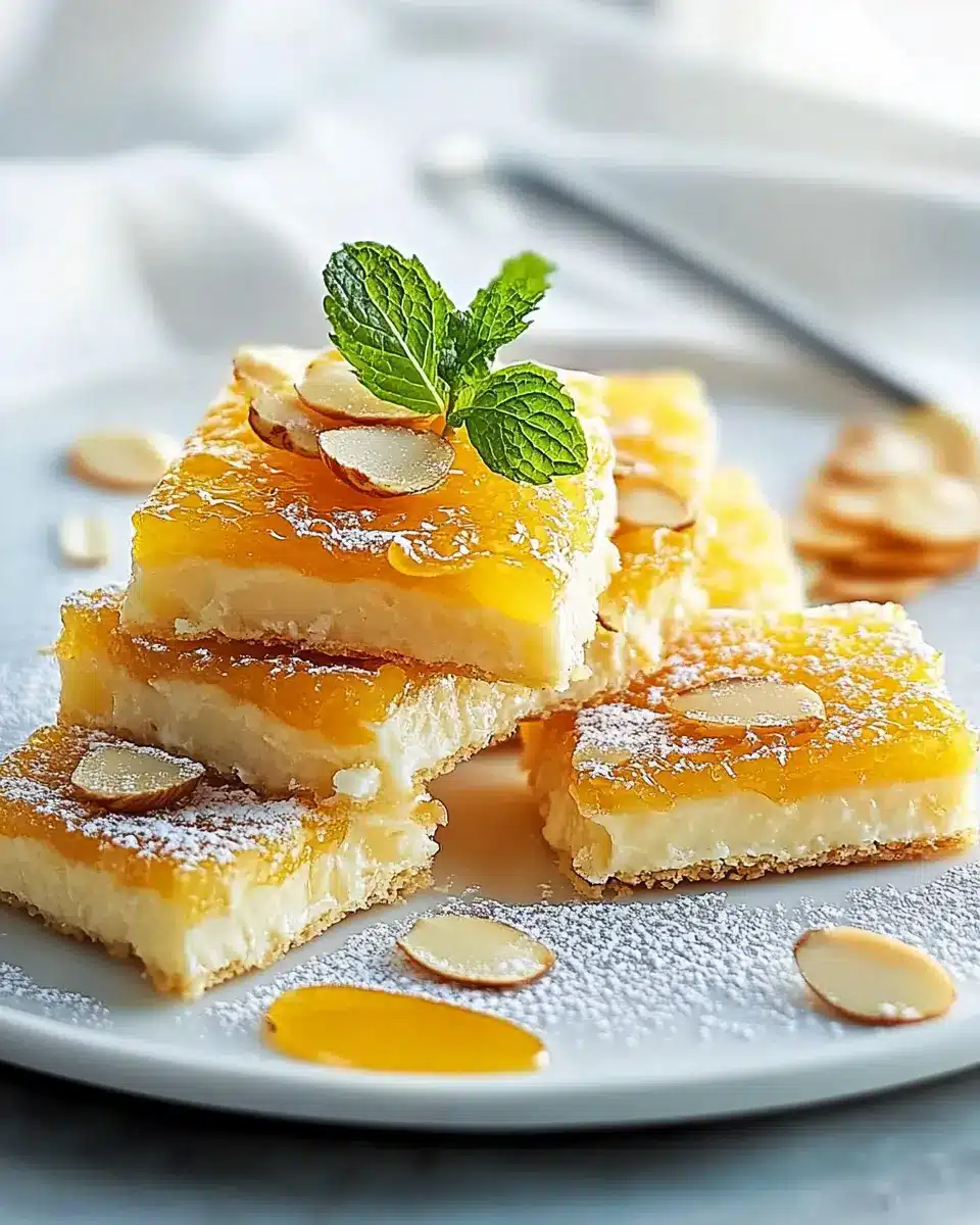Mandelschnitten mit Orangen Curd First Image First Image