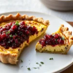 Kichererbsen-Quiche mit Cranberry-Salsa First Image First Image