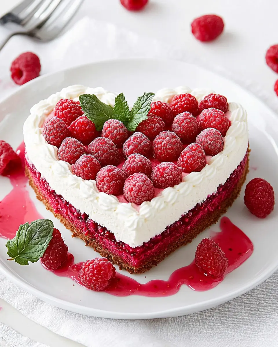Himbeertorte in Herzform First Image First Image