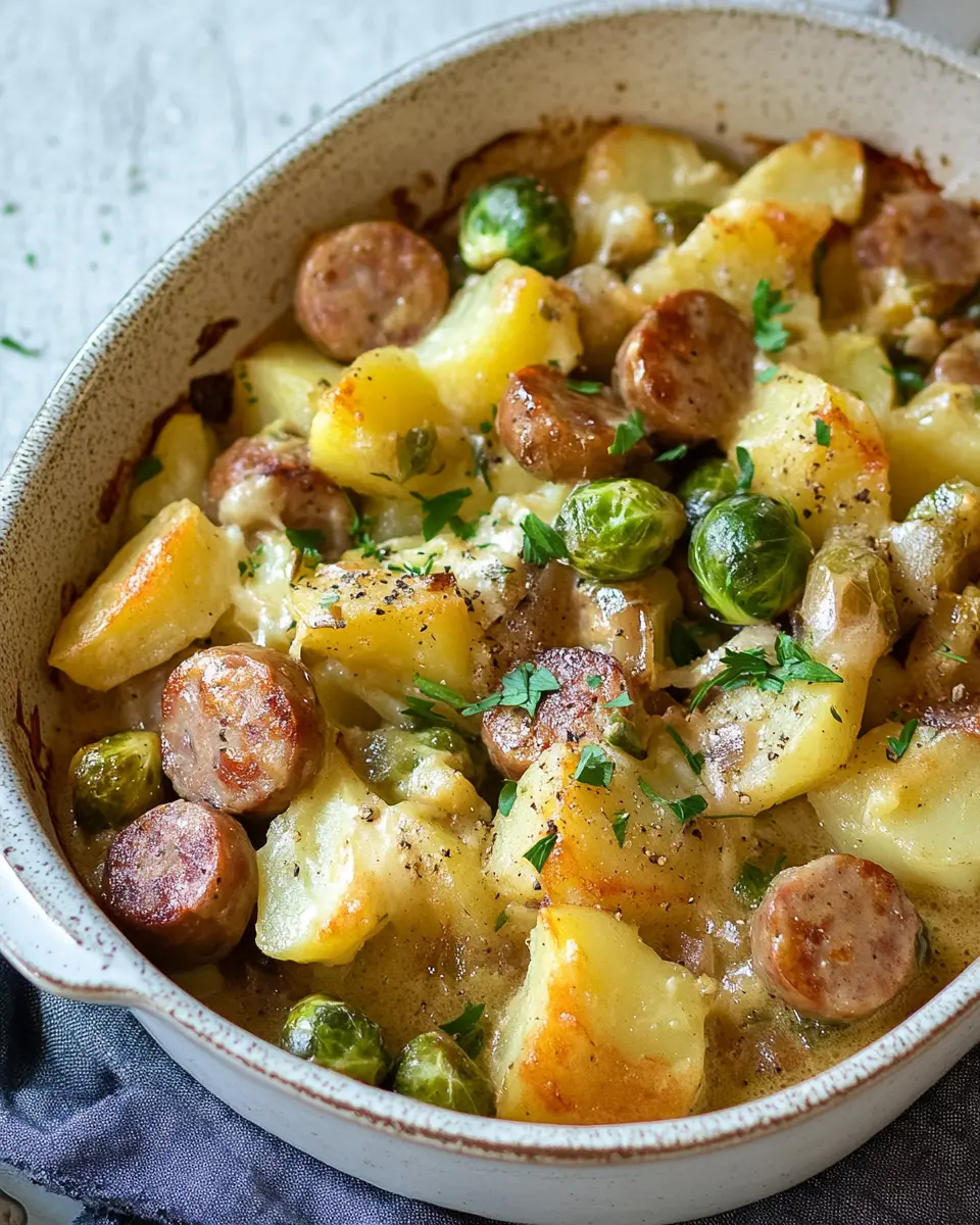 Kartoffel Rosenkohl Bratwurst Topf: Cozy Comfort Food Bliss