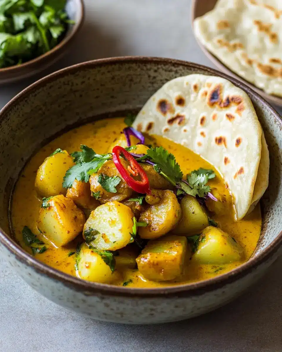 Buntes Kartoffel-Curry mit Kartoffel-Chapati: A Cozy Delight