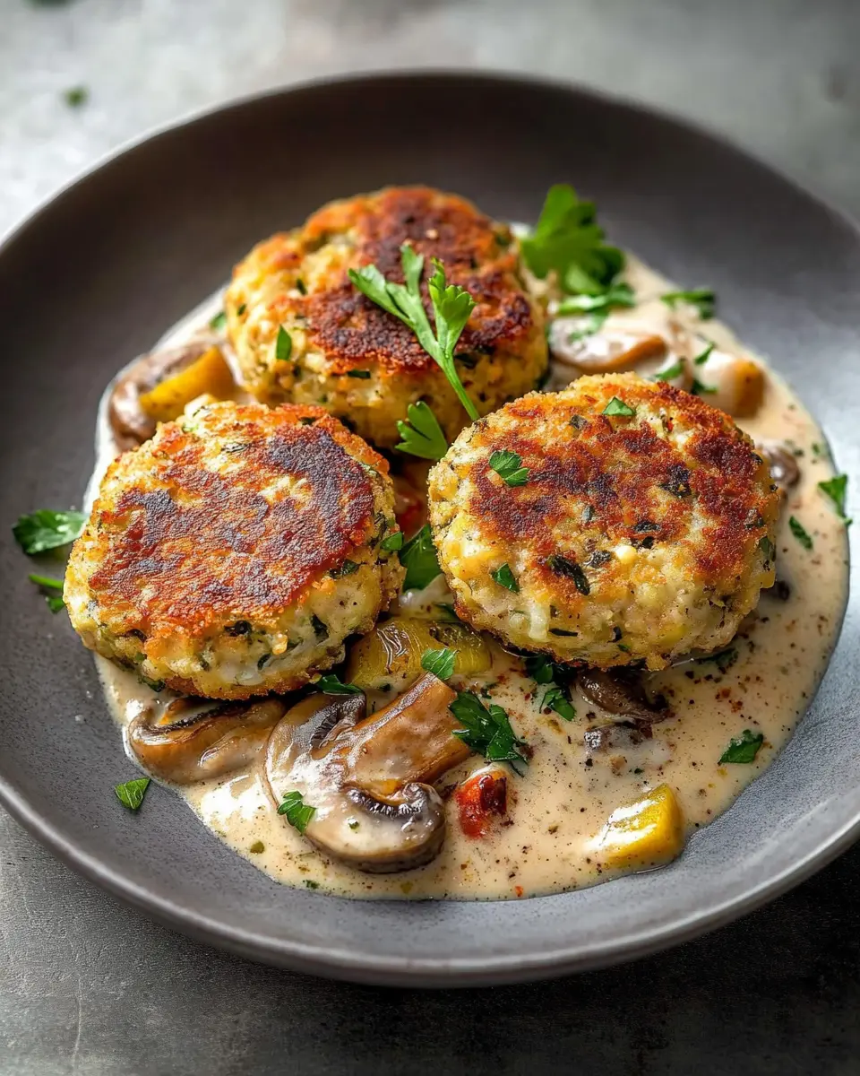 Gemüsetätschli auf Pilzsauce: Irresistibly Creamy Comfort Food