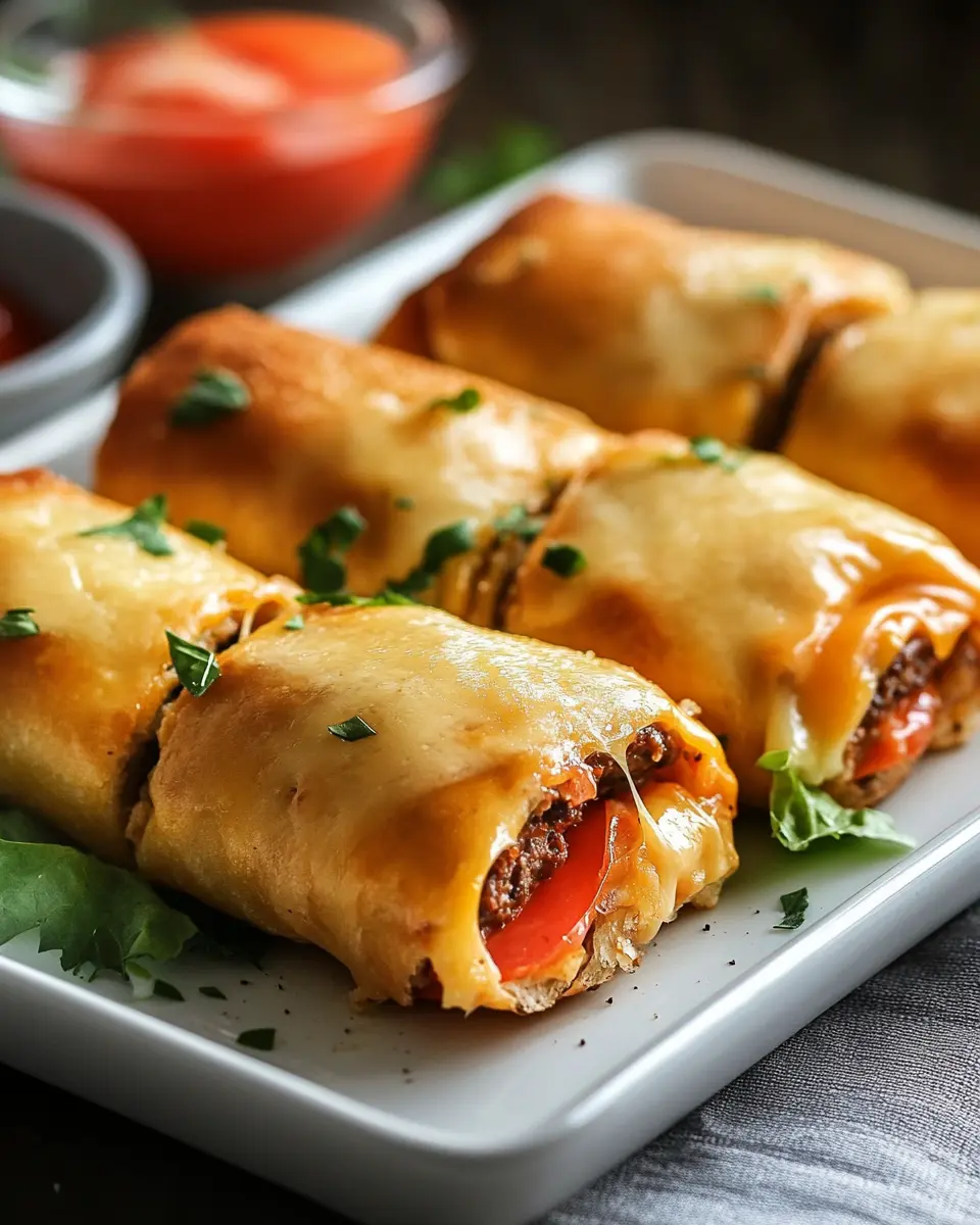 Knusprige Cheeseburger-Rollen: Juicy Bites You’ll Love