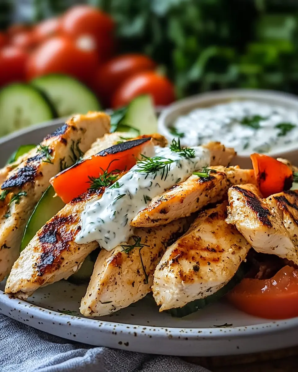 Hähnchen-Gyros mit cremiger Feta-Tzatziki-Sauce: Irresistibly Fresh!