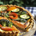 Tarte mit Bio-Lachs und Bio Gemüse-Trio First Image First Image