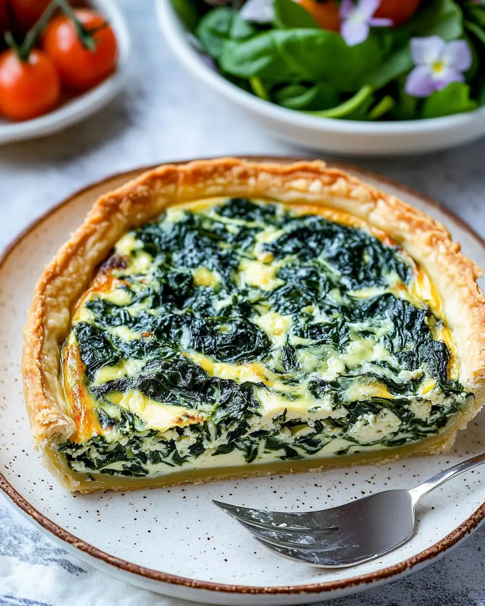Herzhafter Kuchen Spinat Gorgonzola Quiche: Comfort in Every Bite