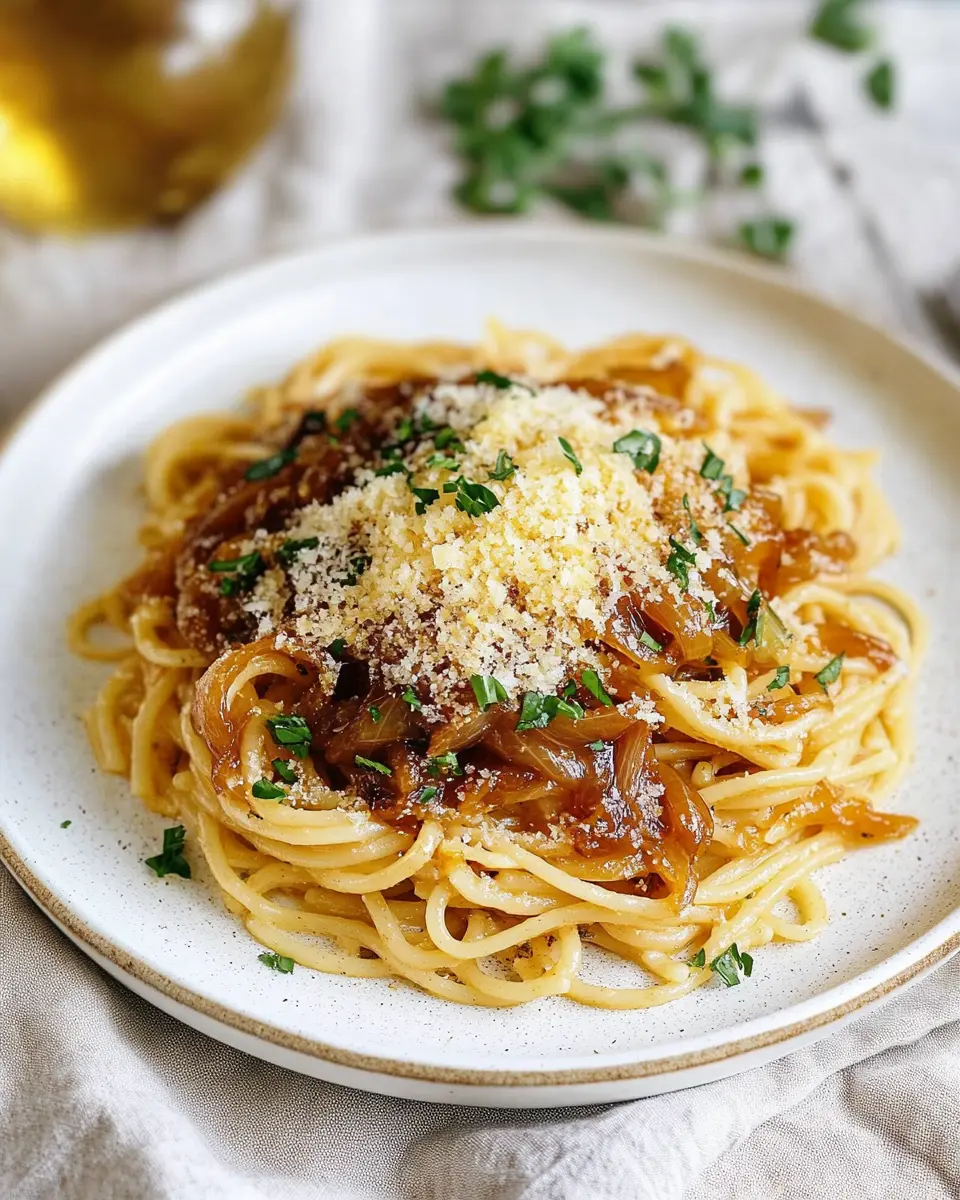 Karamellisierte Zwiebel-Pasta First Image First Image