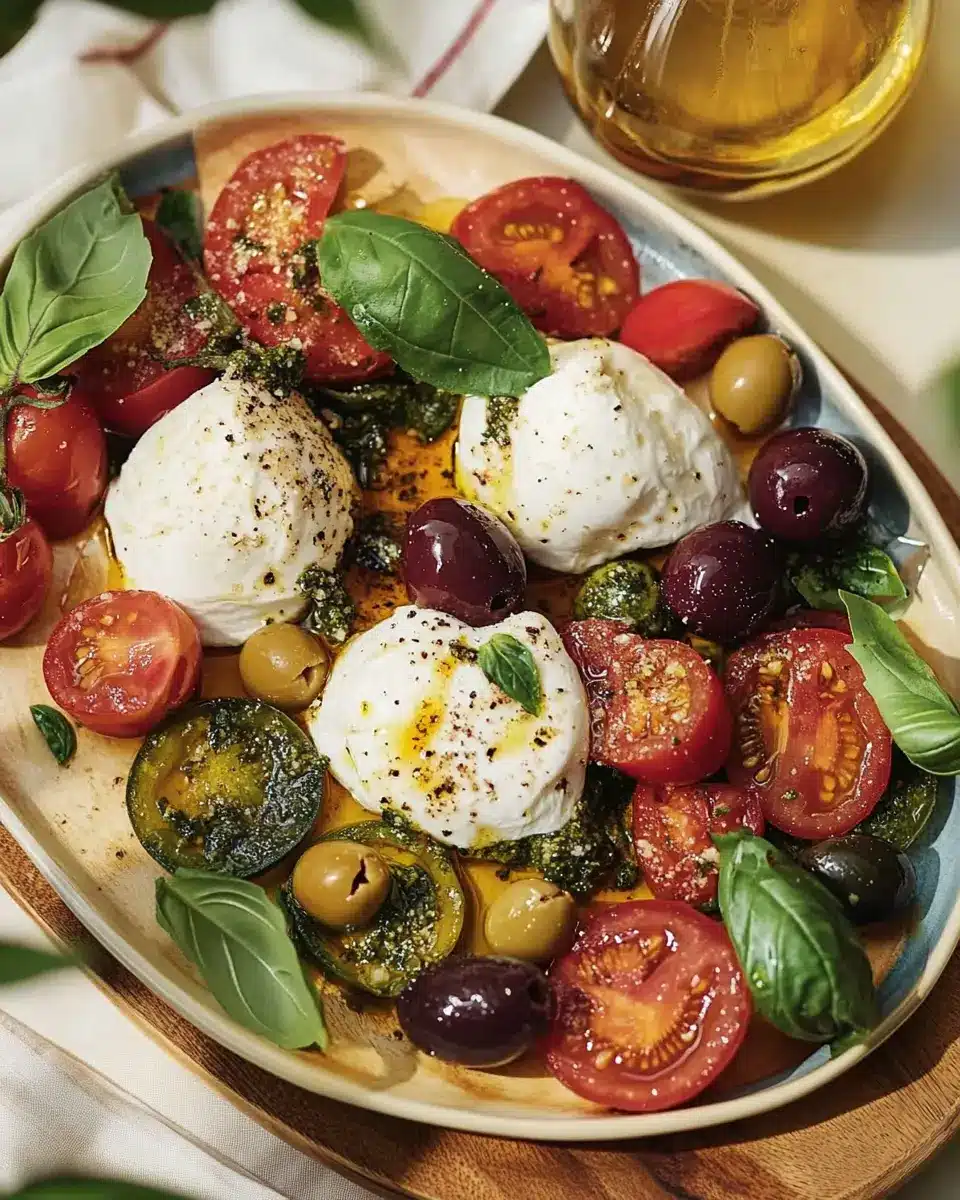 Mediterraner Burrata-Teller: Irresistibly Fresh and Creamy Delight