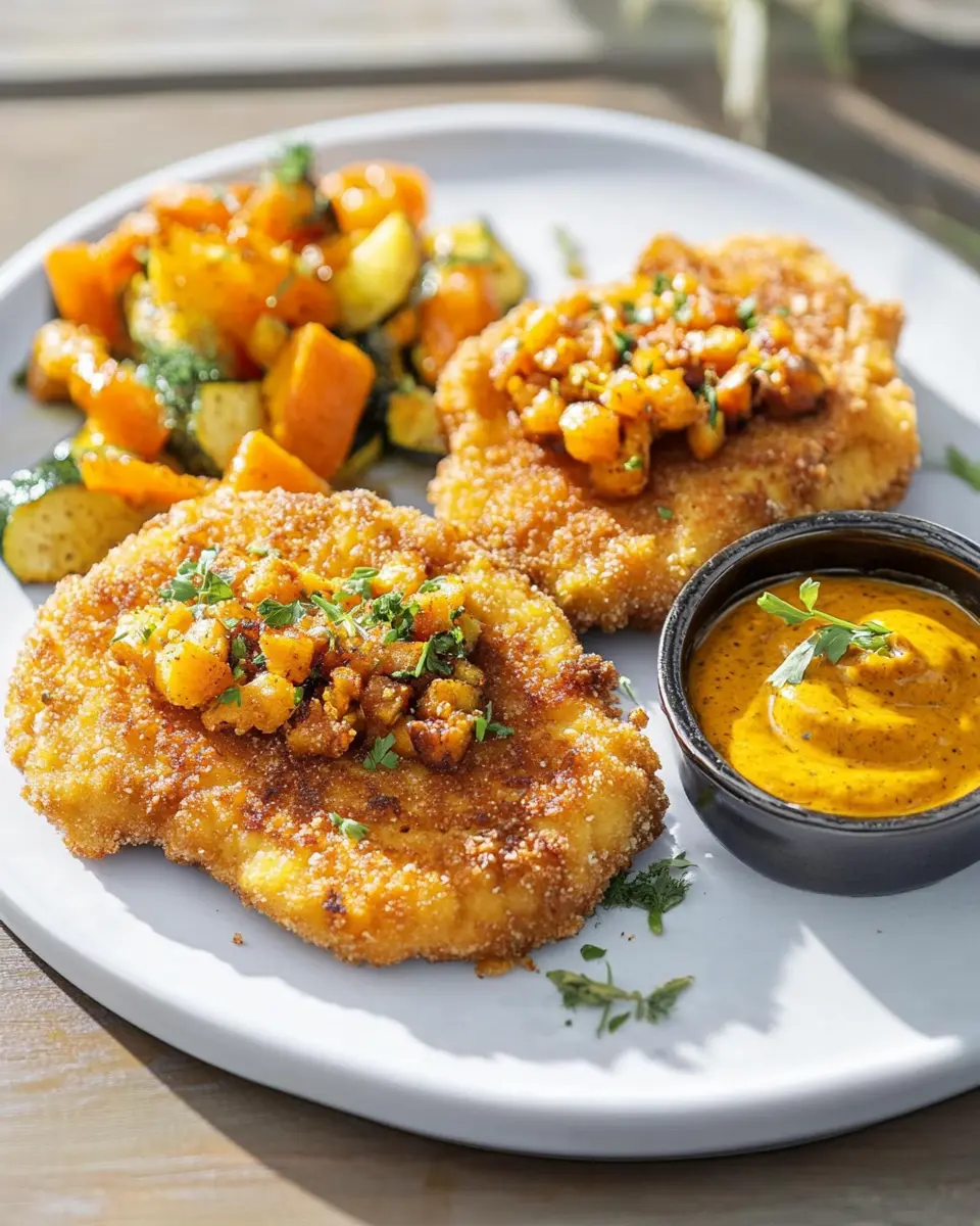 Wiener Schnitzel mit Kürbis Senf Kruste: Irresistibly Crunchy Delight
