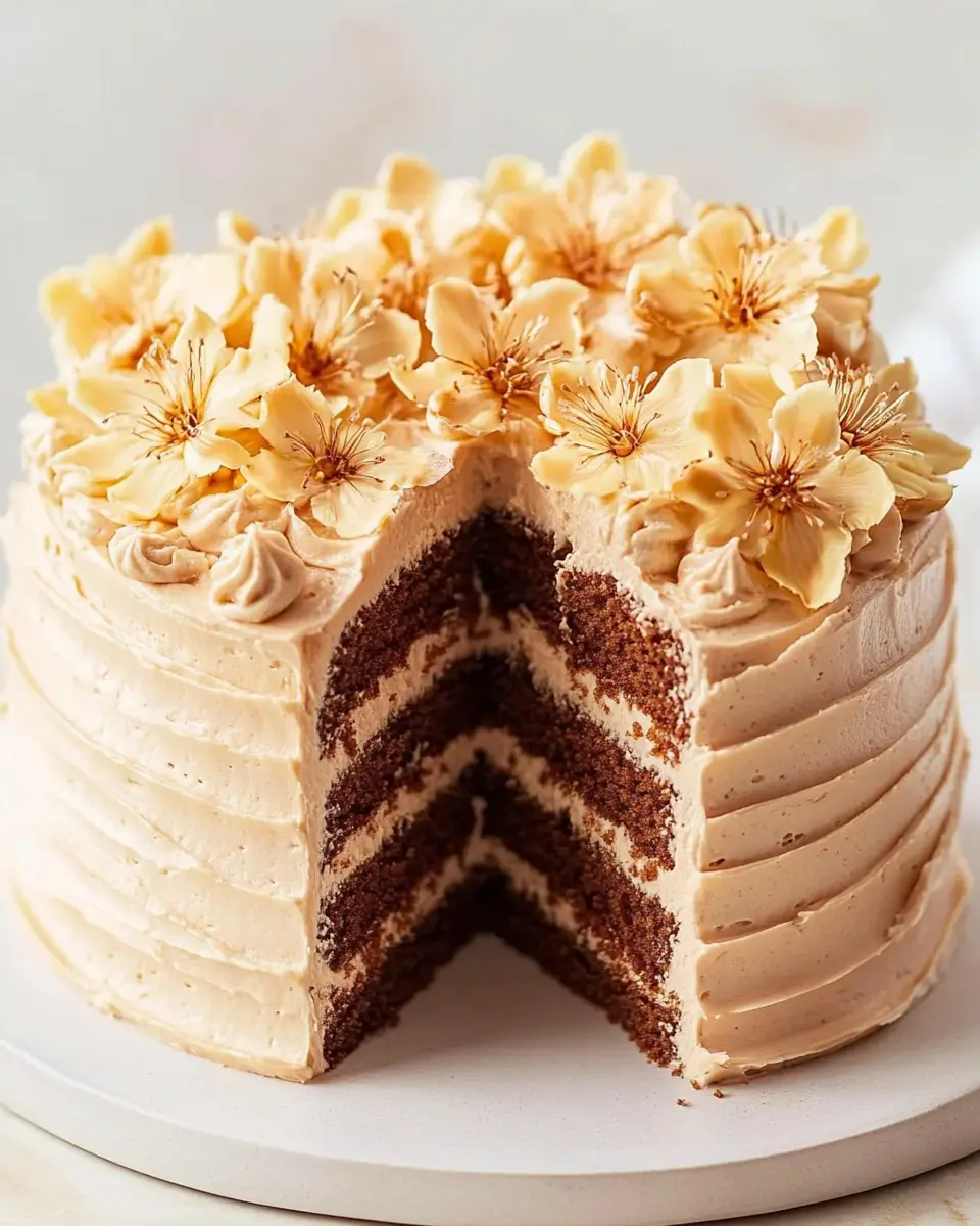 Wickeltorte mit Maronen-Buttercreme und Ananasblüten First Image First Image