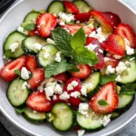 Erdbeersalat mit Gurke, Minze & Feta First Image First Image