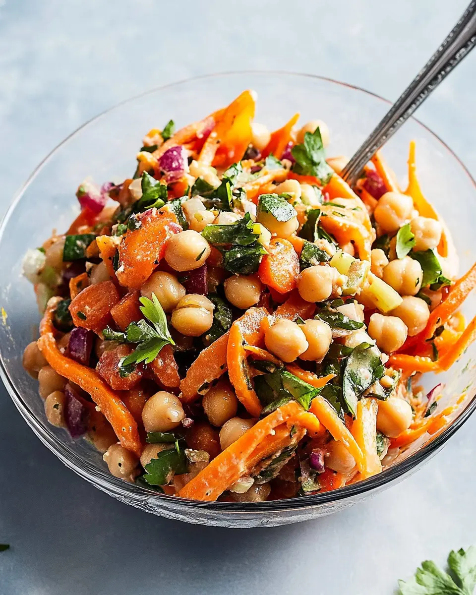 Kichererbsensalat mit Möhren First Image First Image
