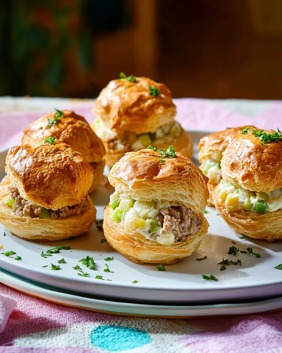 Herzhafte Windbeutel: Irresistibly Cheesy Leek & Beef Filling!