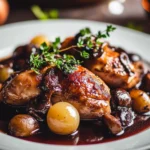 Coq au vin in Rotwein First Image First Image
