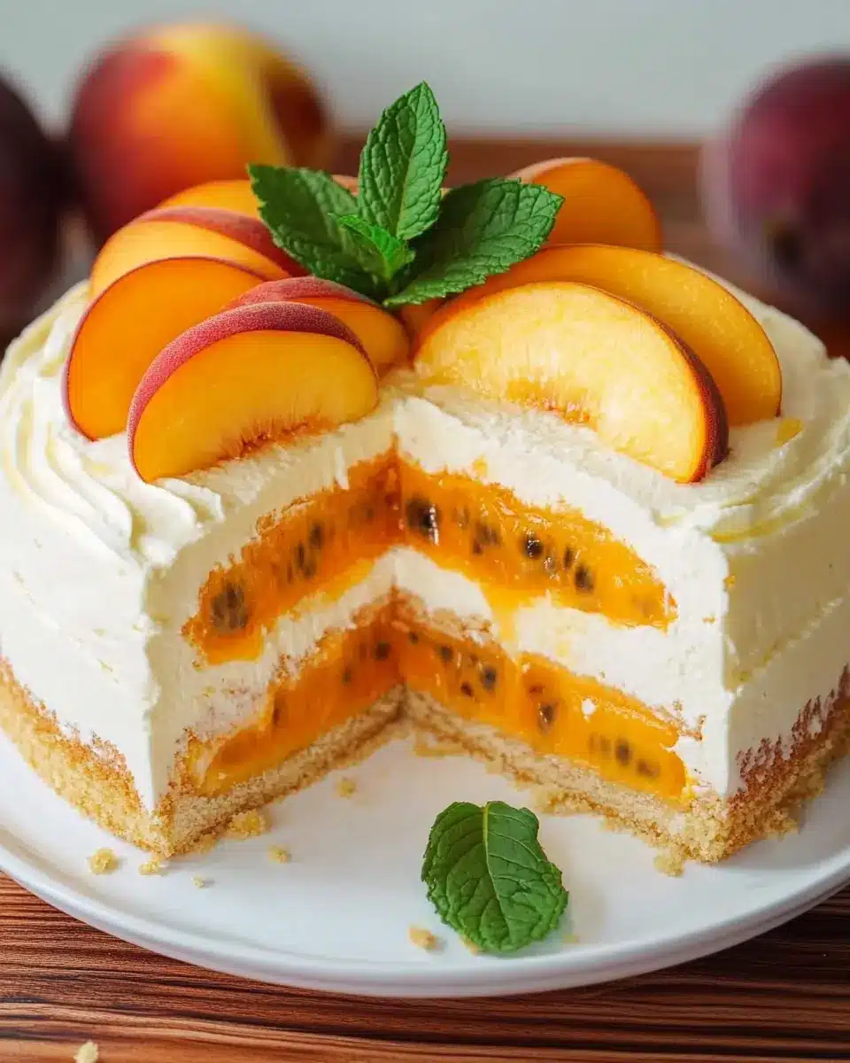 Pfirsich Maracuja Torte ohne Backen: Indulgent Summer Delight