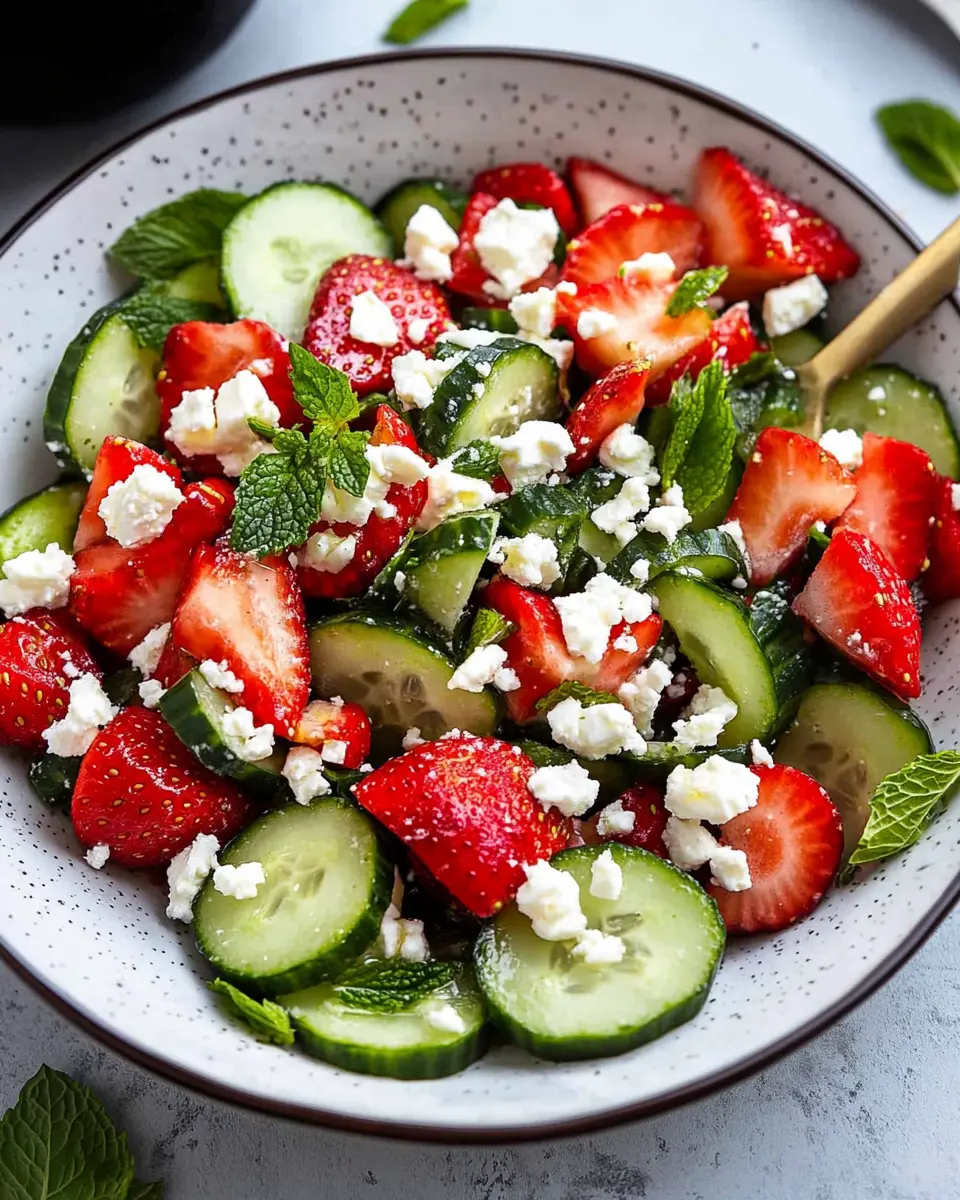 Erdbeersalat mit Gurke, Minze & Feta: A Refreshingly Easy Delight