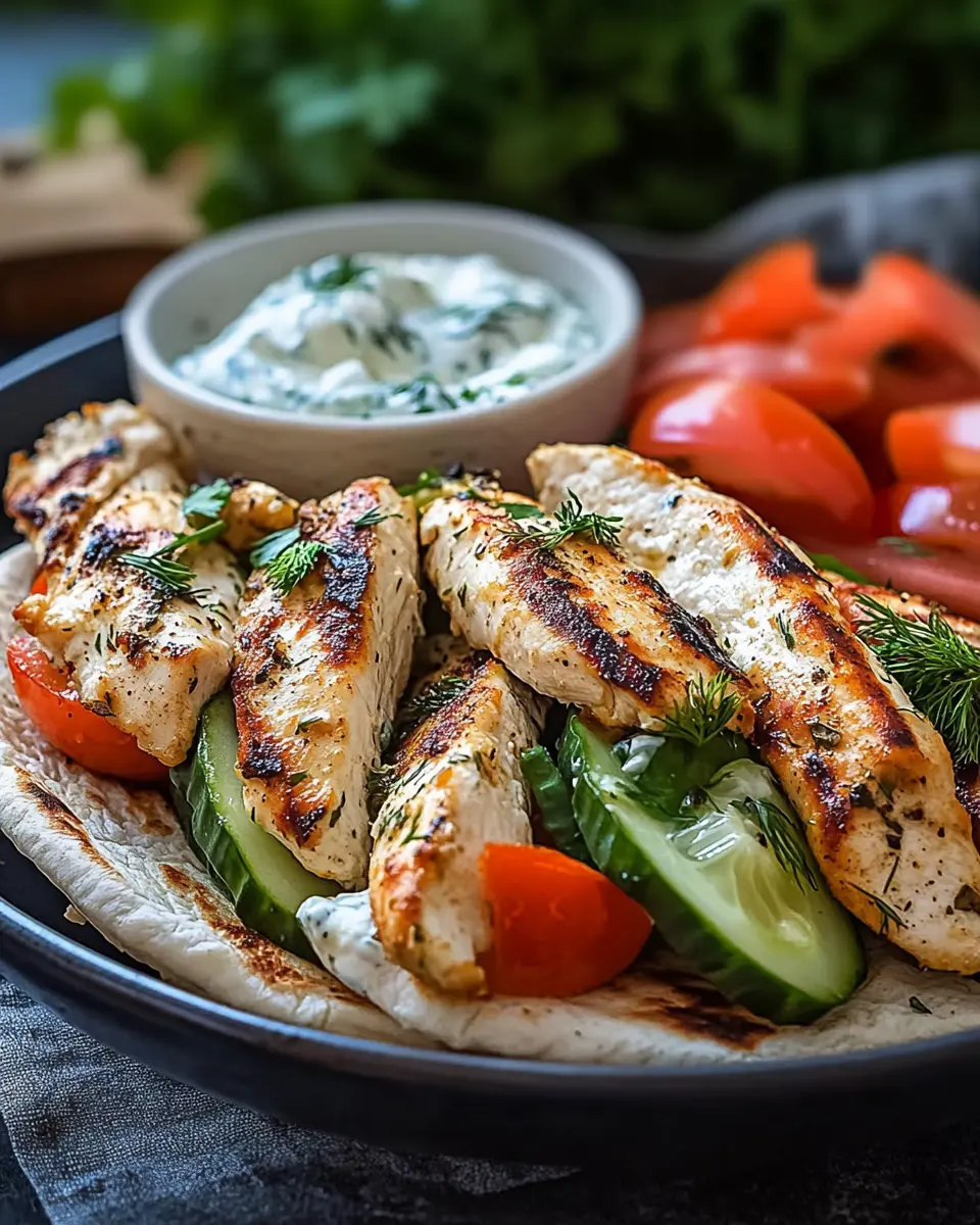 Hähnchen-Gyros mit cremiger Feta-Tzatziki-Sauce: Irresistibly Fresh!