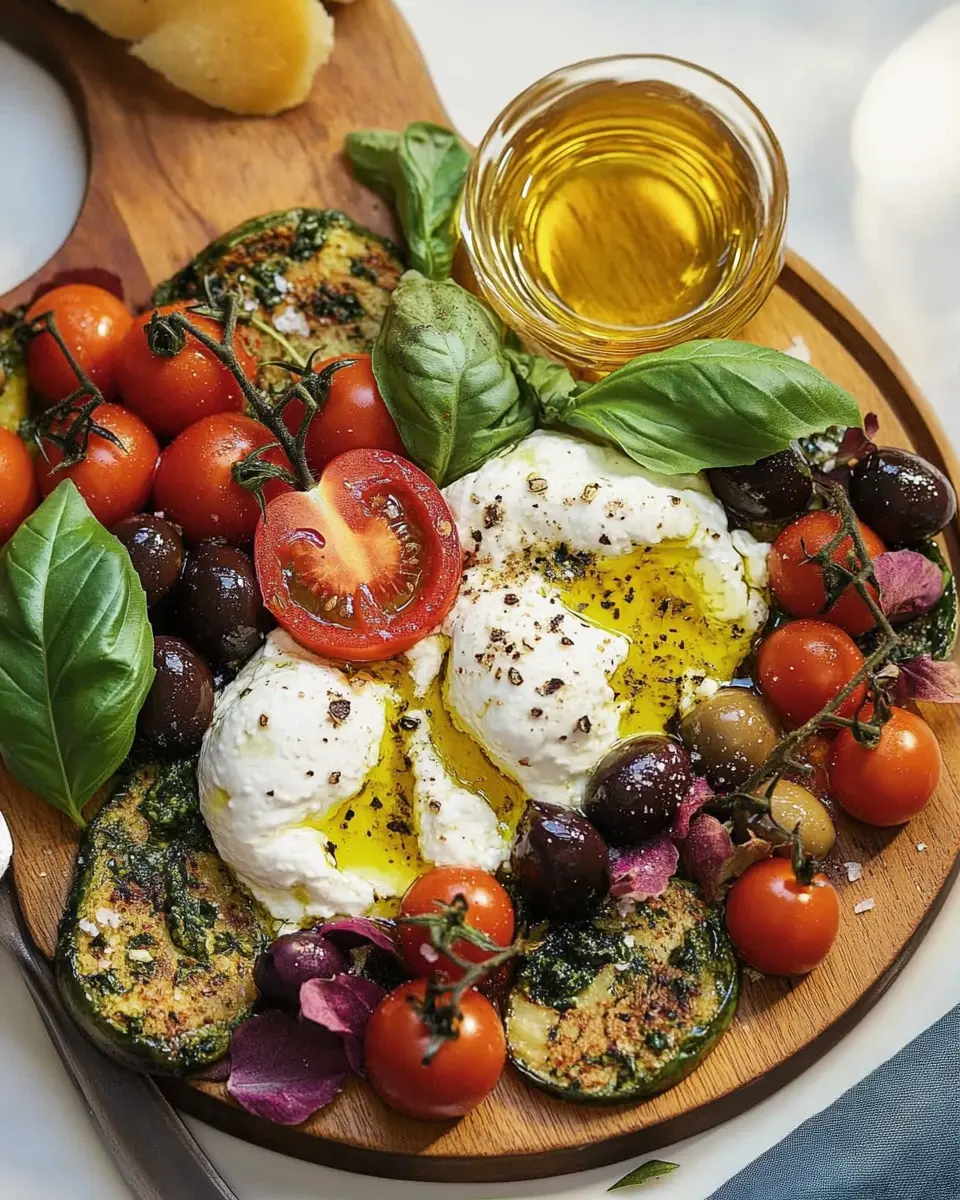 Mediterraner Burrata-Teller: Irresistibly Fresh and Creamy Delight