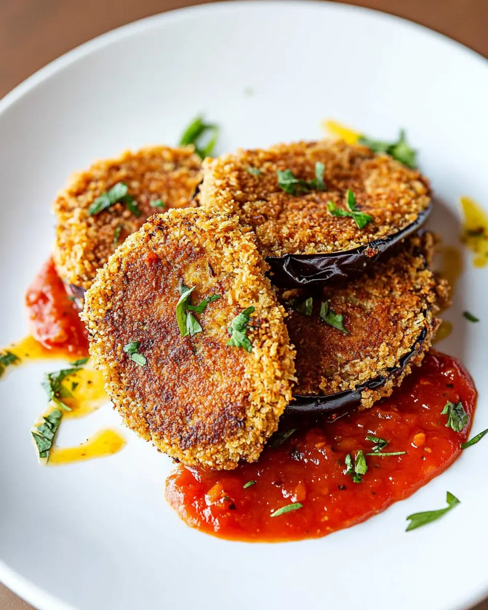 Auberginen-Schnitzel mit Cornflakes-Panade: Irresistibly Crunchy!