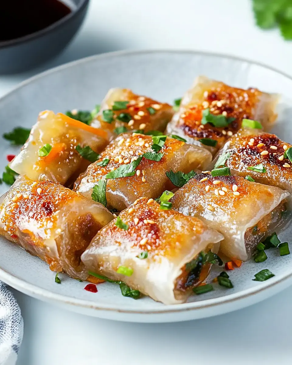 Reispapier-Dumplings aus dem Ofen First Image First Image