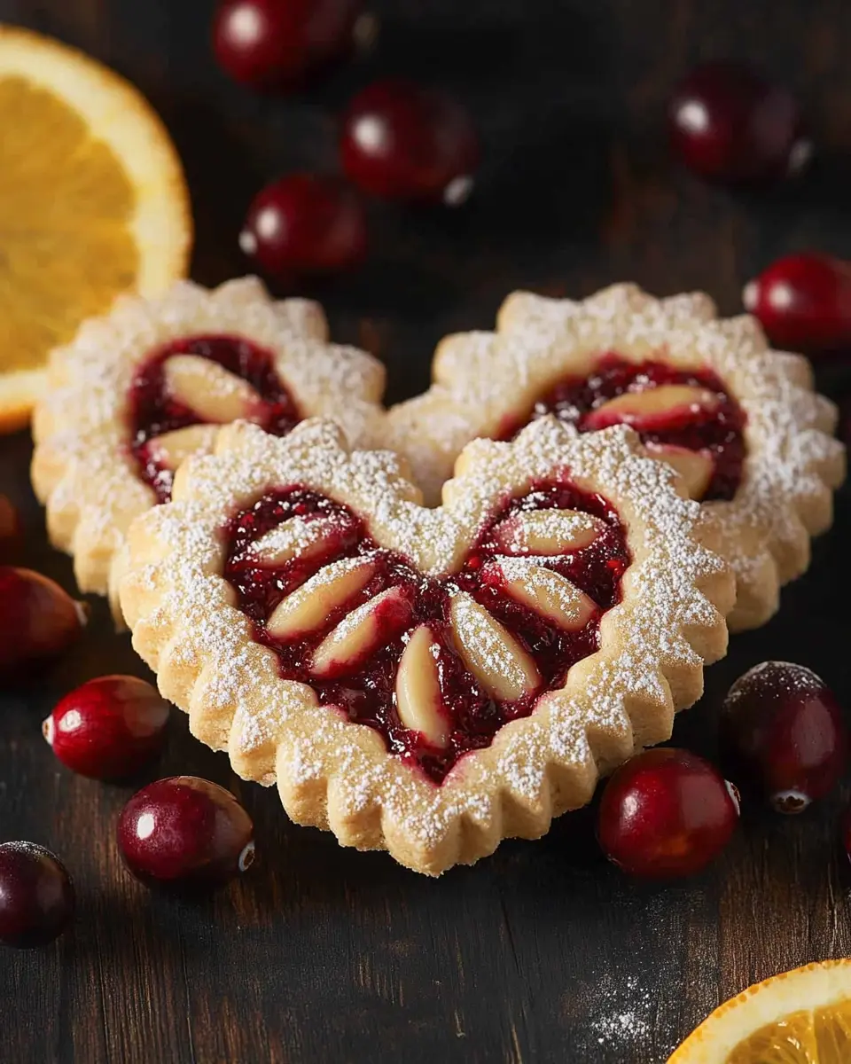 Mandelherzen mit Cranberry-Orangen-Füllung: Irresistibly Sweet Treats