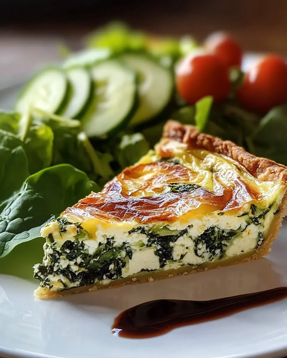 Spinat-Feta-Quiche mit grünem Salat: The Best Comfort Dish
