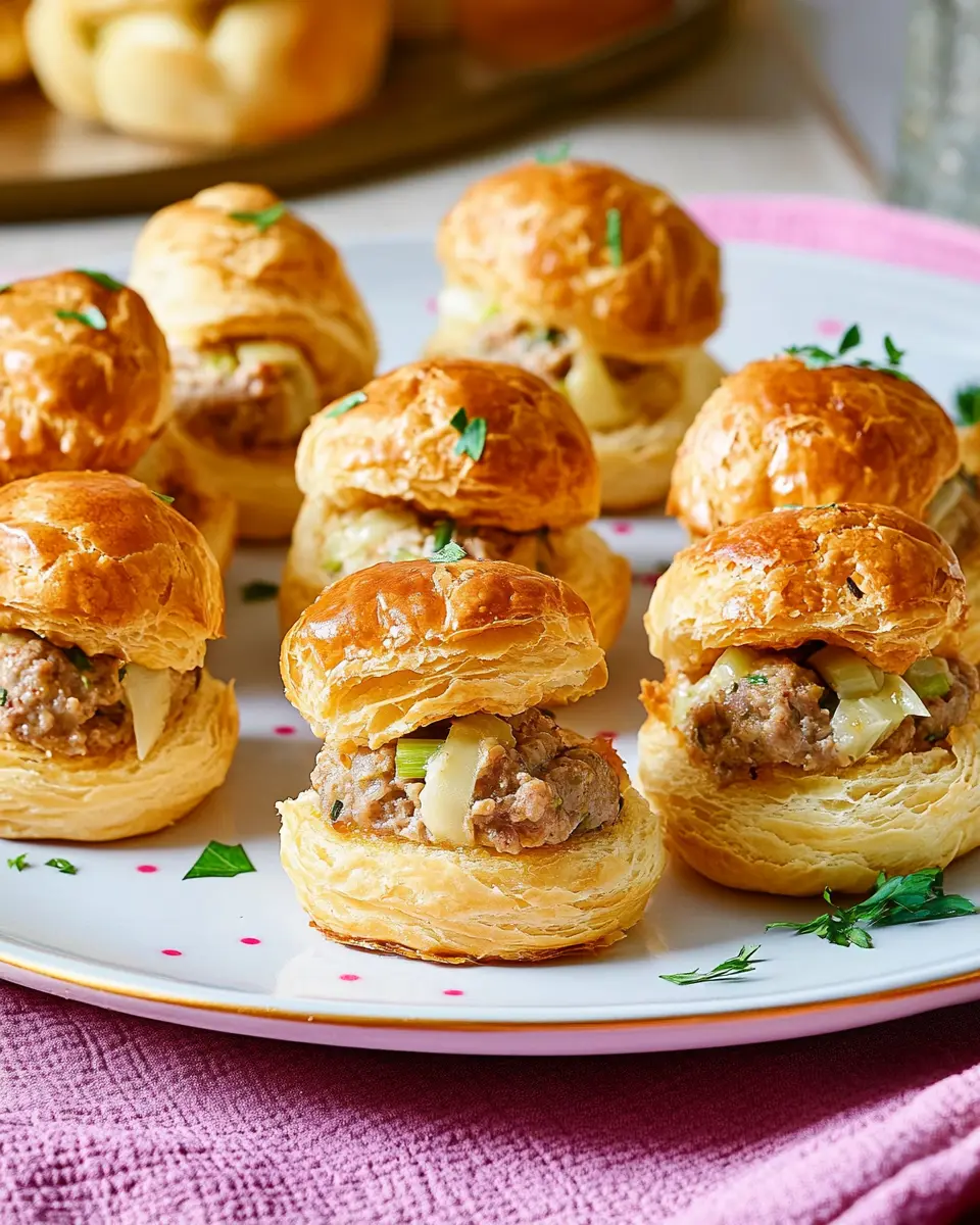Herzhafte Windbeutel: Irresistibly Cheesy Leek & Beef Filling!